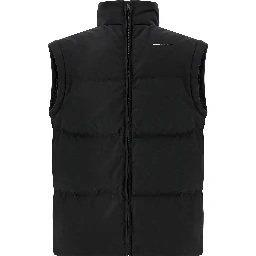 Black Polyester Full-Length Jacket