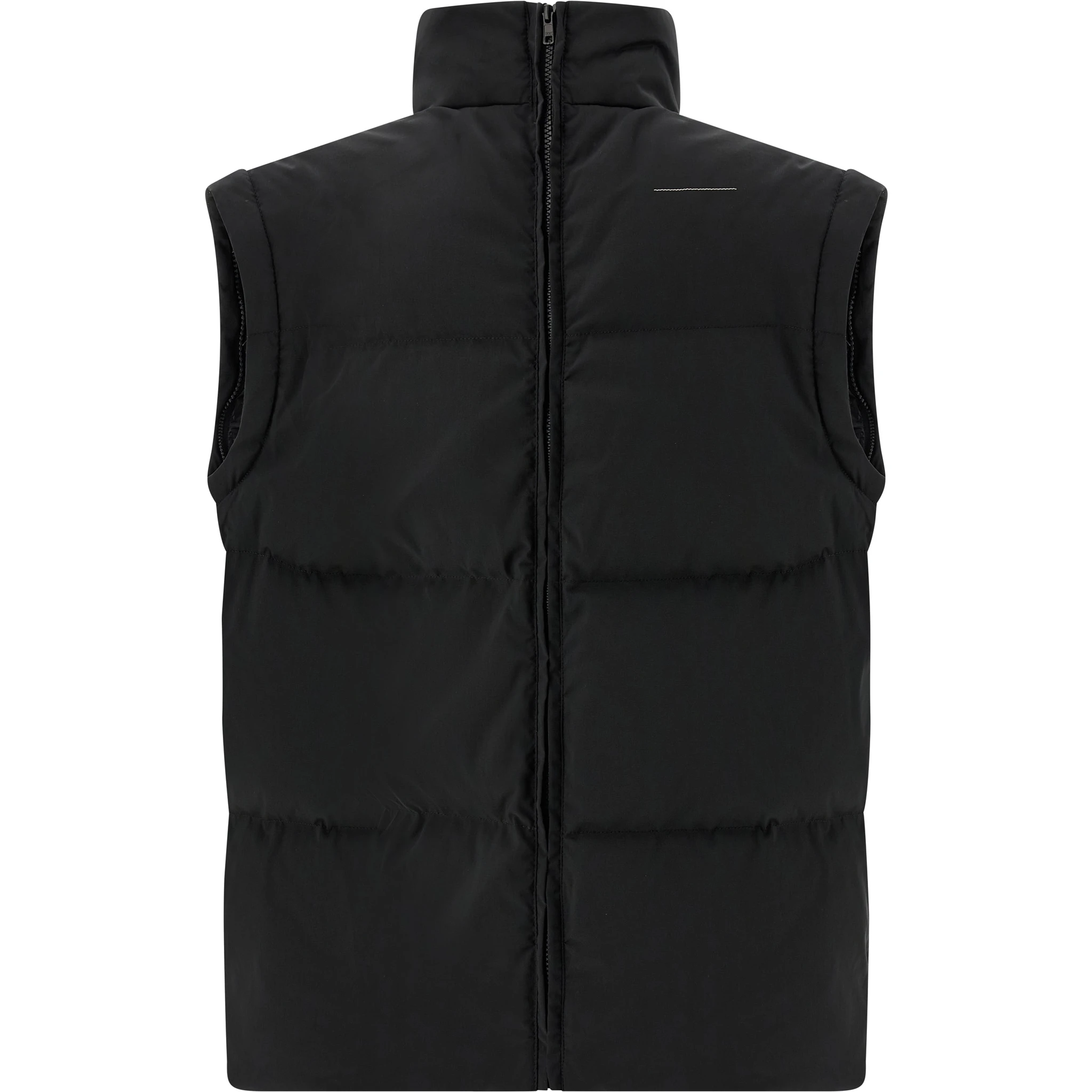 Black Polyester Full-Length Jacket