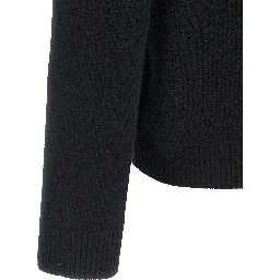 Black Merino Wool Cardigan