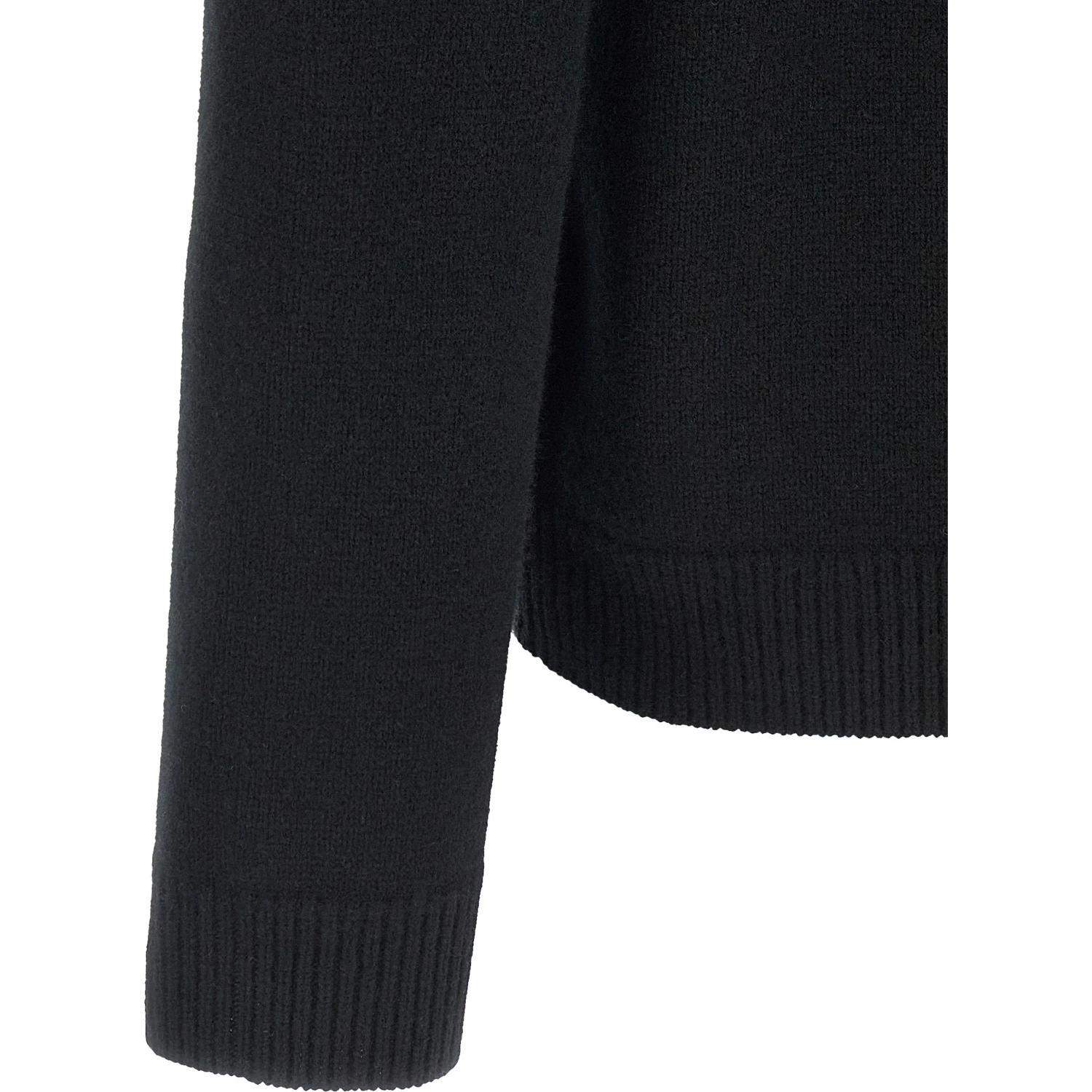 Black Merino Wool Cardigan