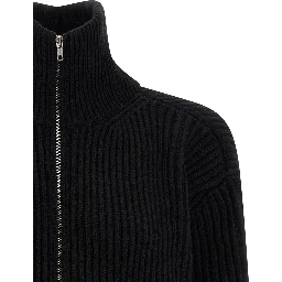 Black Wool Short Dress