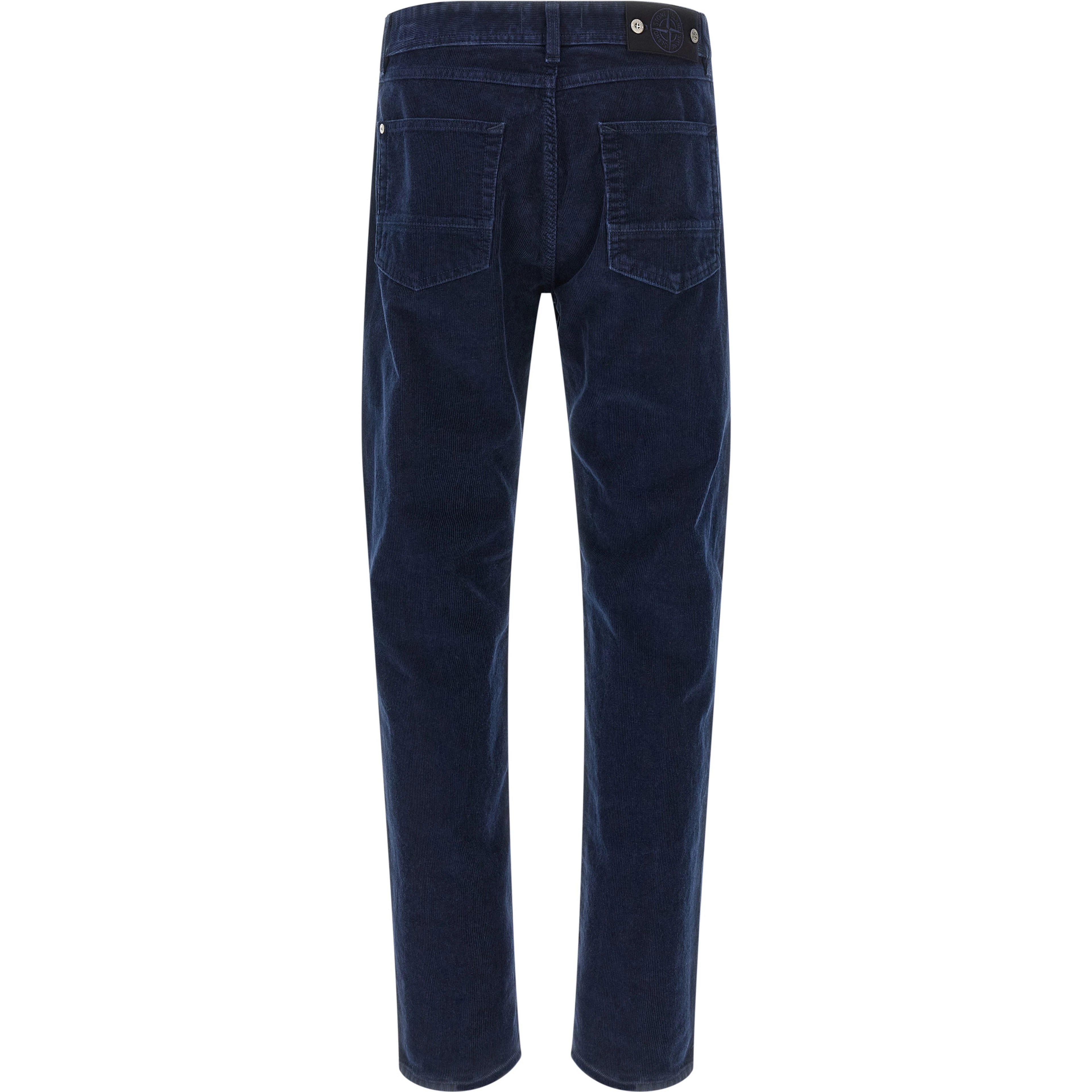 Blue Cotton Casual Pants
