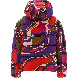 Multicolor Polyamide Full-Length Jacket