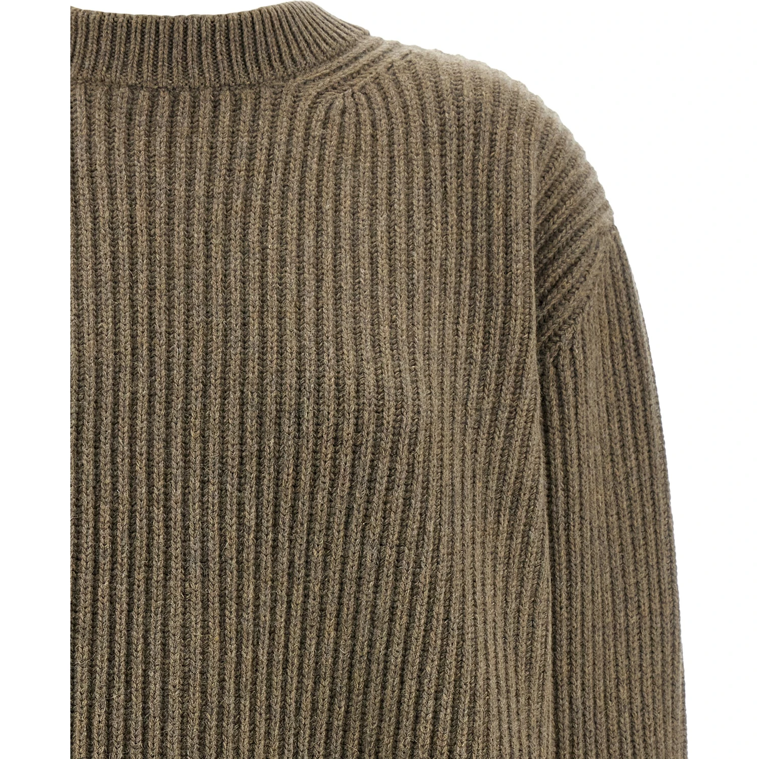 Beige Virgin Wool Short Dress