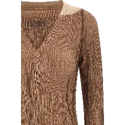 Beige Polyamide Midi Dress
