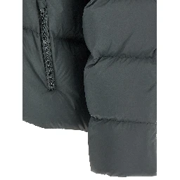Gray Polyamide Full-Length Jacket