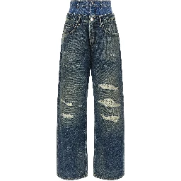 Blue Cotton Jeans Denim