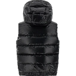 Black Polyamide Sleeveless Jacket