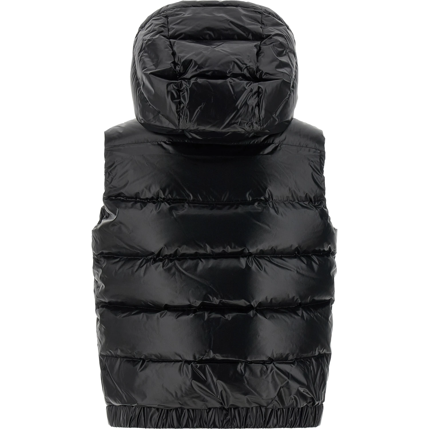 Black Polyamide Sleeveless Jacket