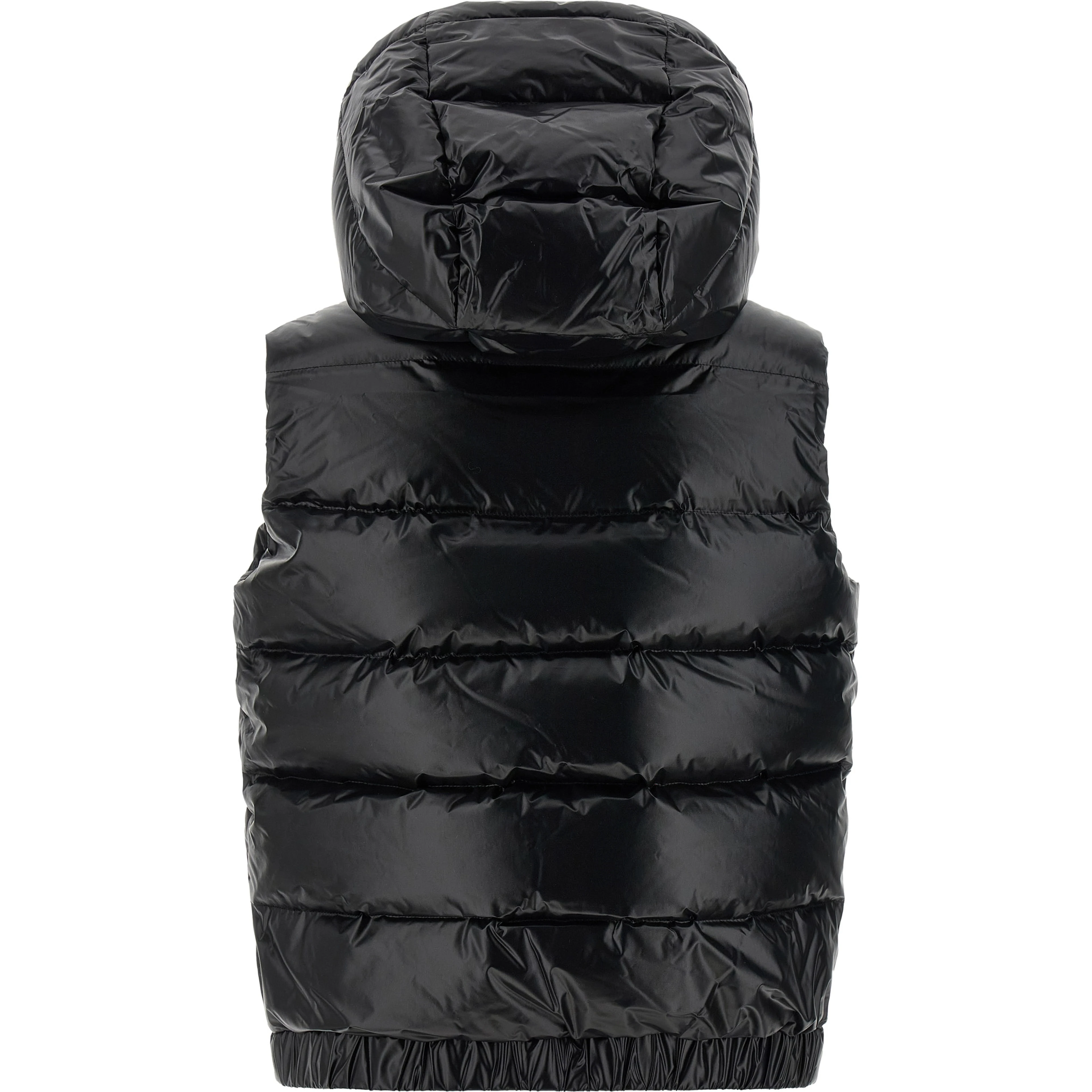 Black Polyamide Sleeveless Jacket