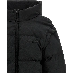 Black Polyester Full-Length Jacket