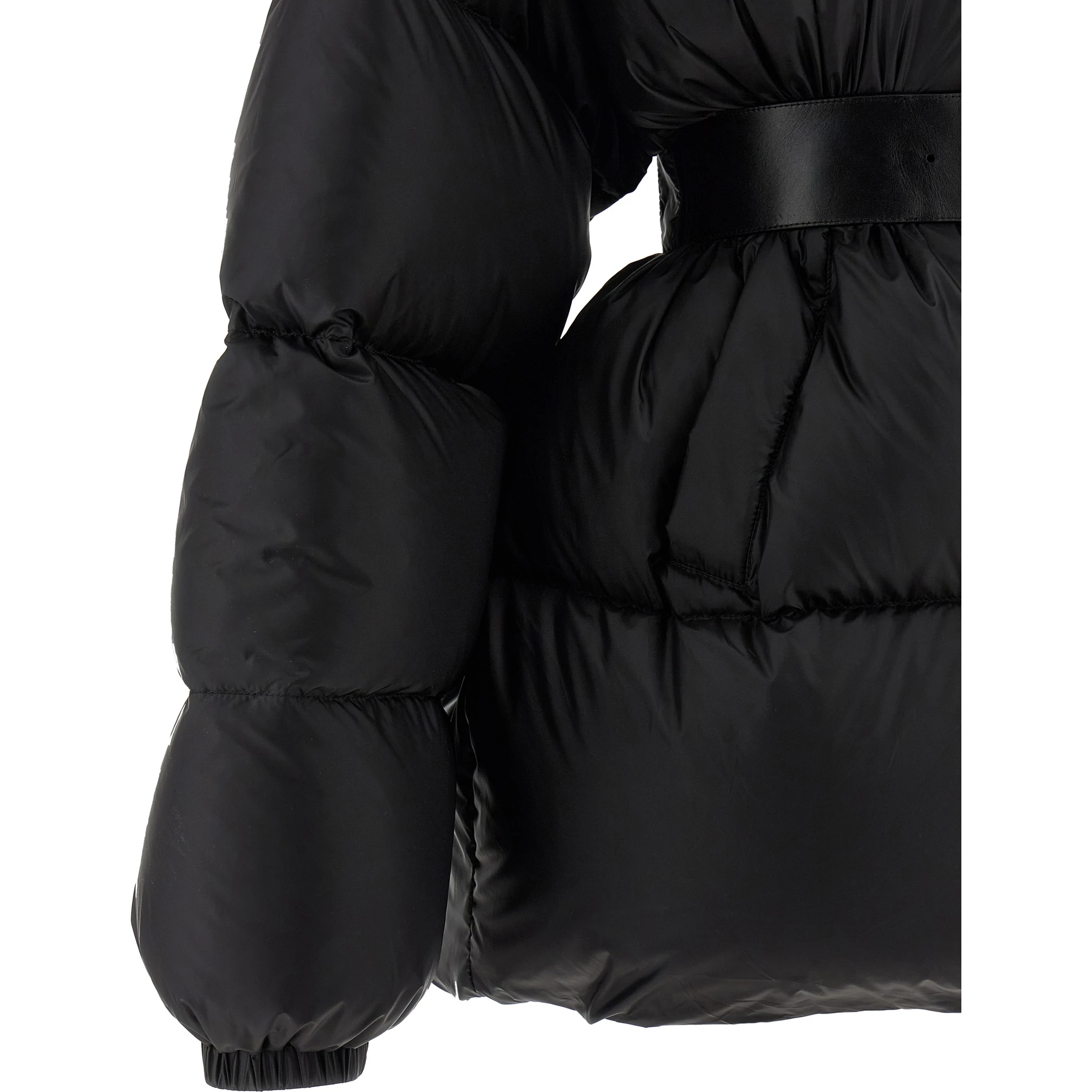 Black Polyamide Full-Length Jacket
