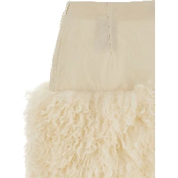 White Polyamide Long Skirt
