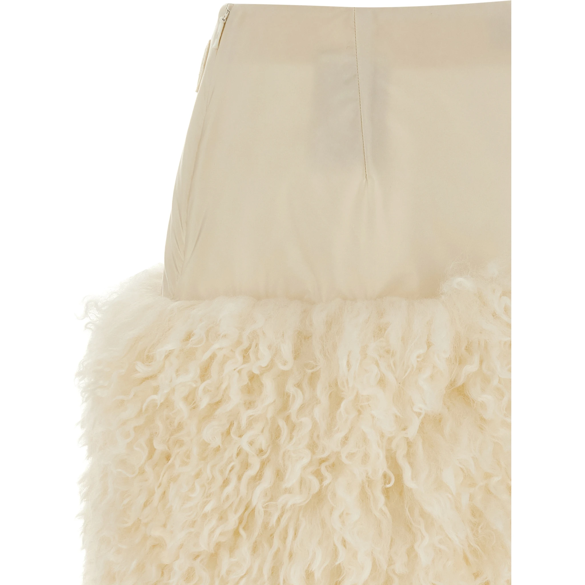 White Polyamide Long Skirt