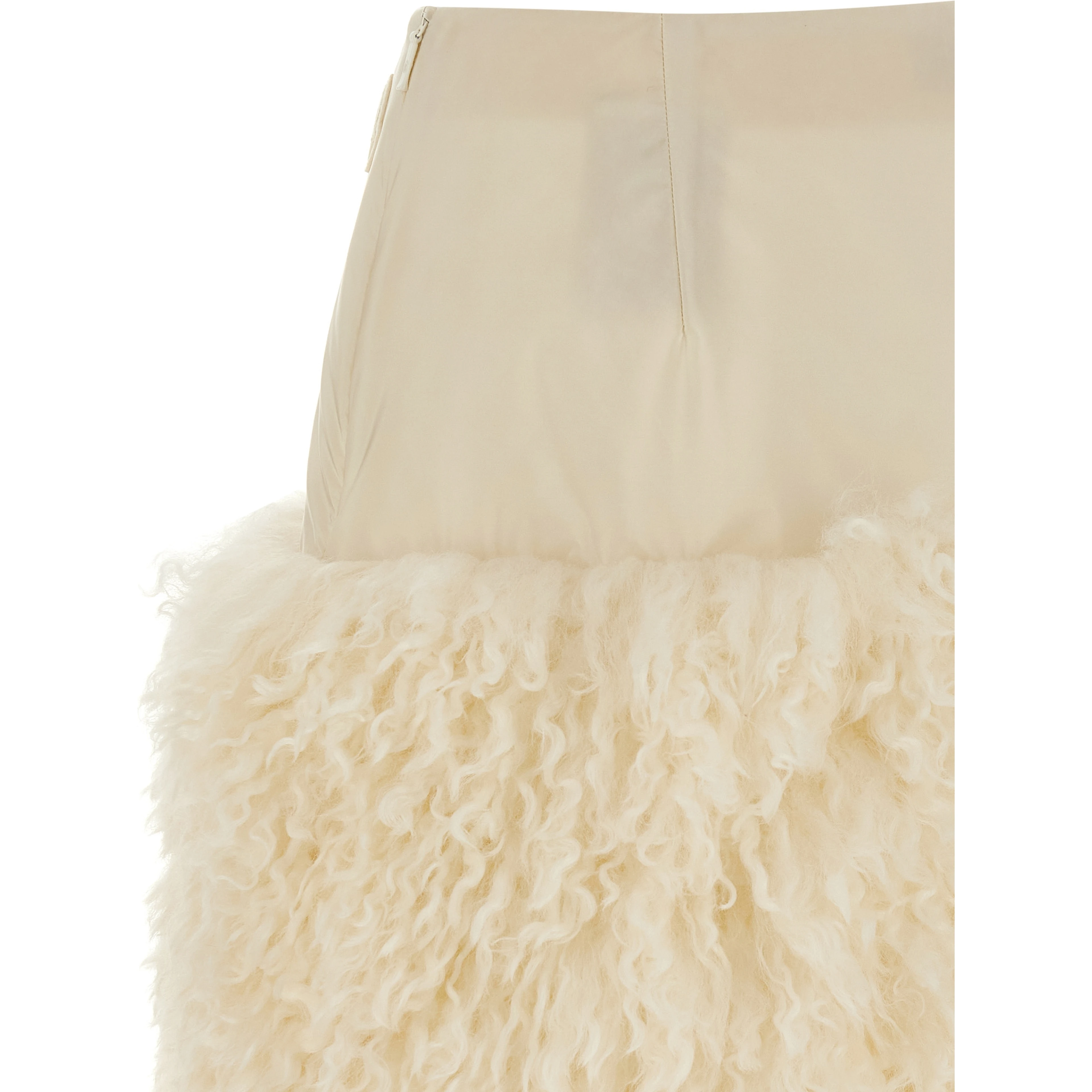 White Polyamide Long Skirt