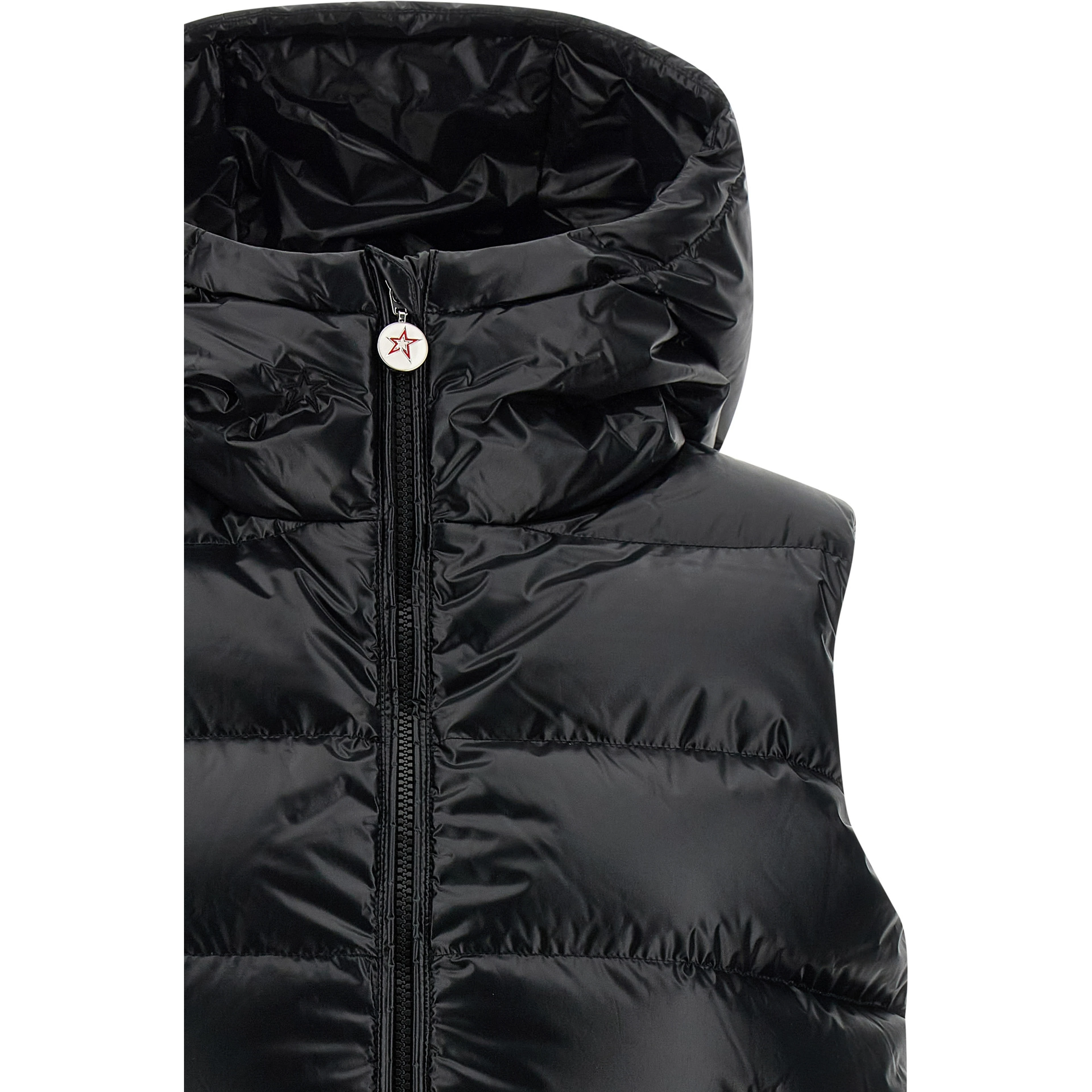 Black Polyamide Sleeveless Jacket