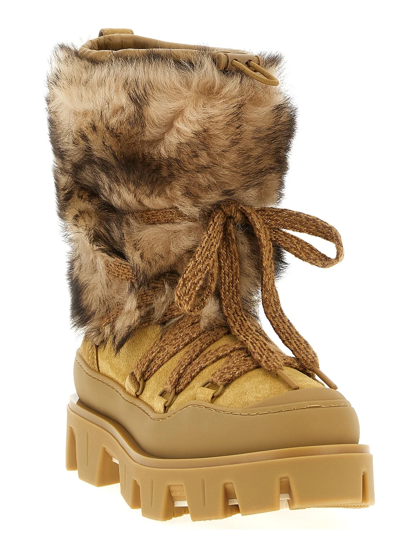 Brown Calfskin Flat Boots