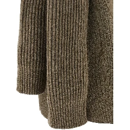 Beige Virgin Wool Short Dress