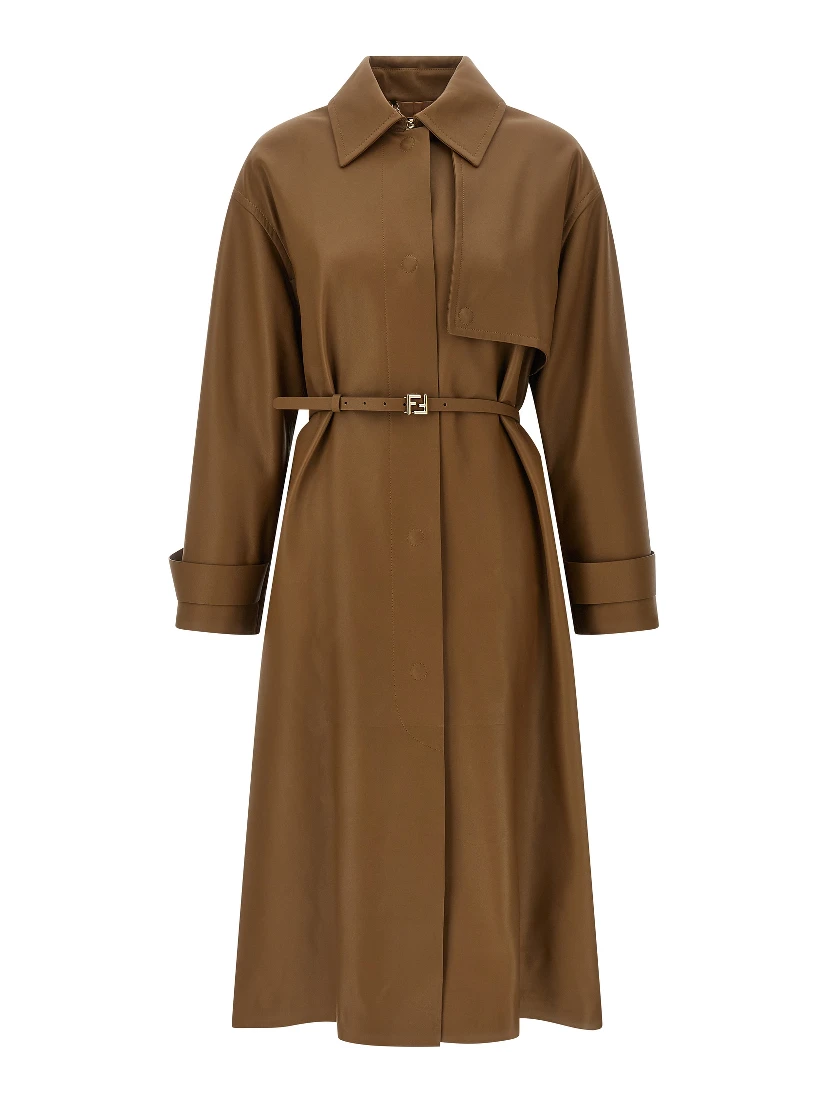Brown Lamb Leather Coat