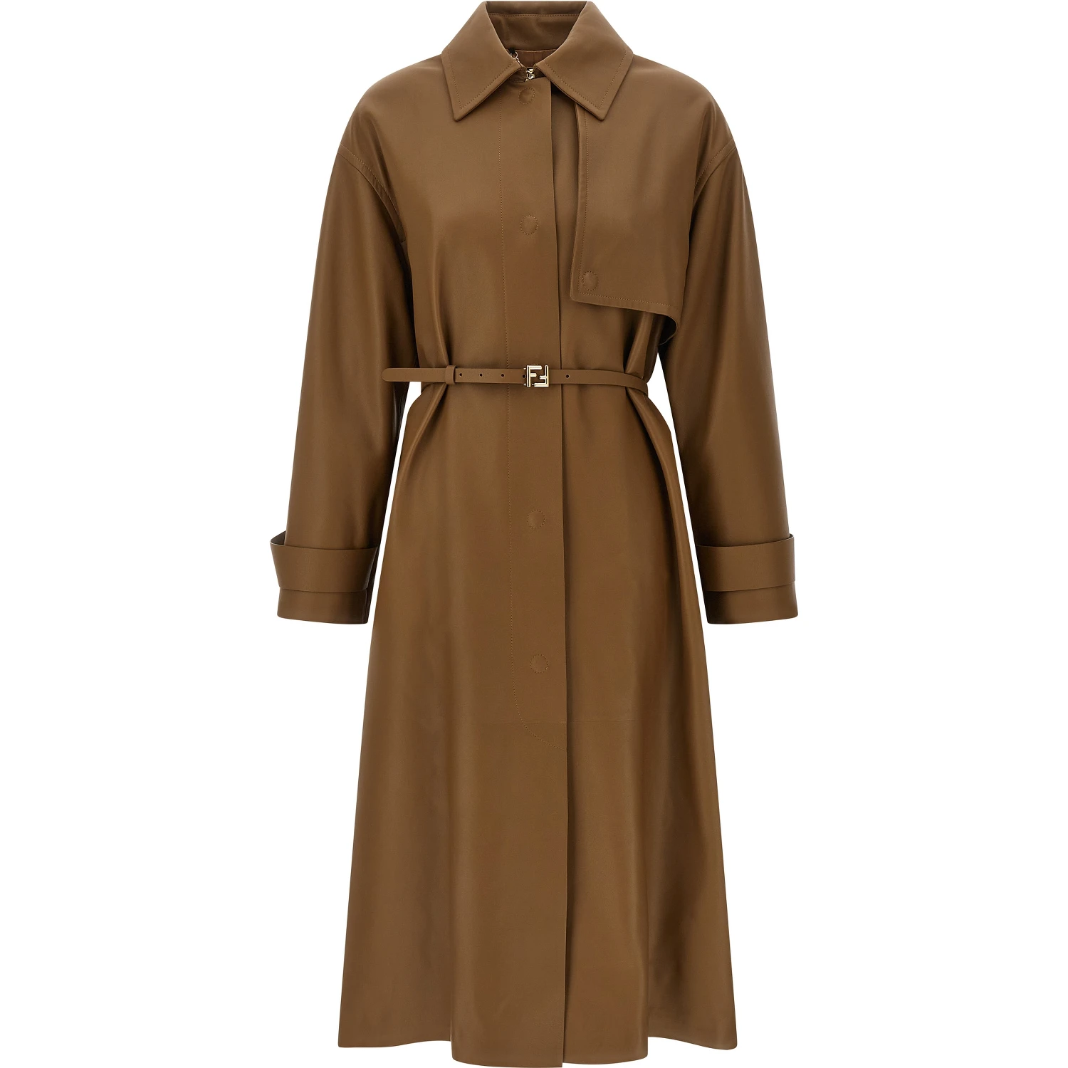 Brown Lamb Leather Coat