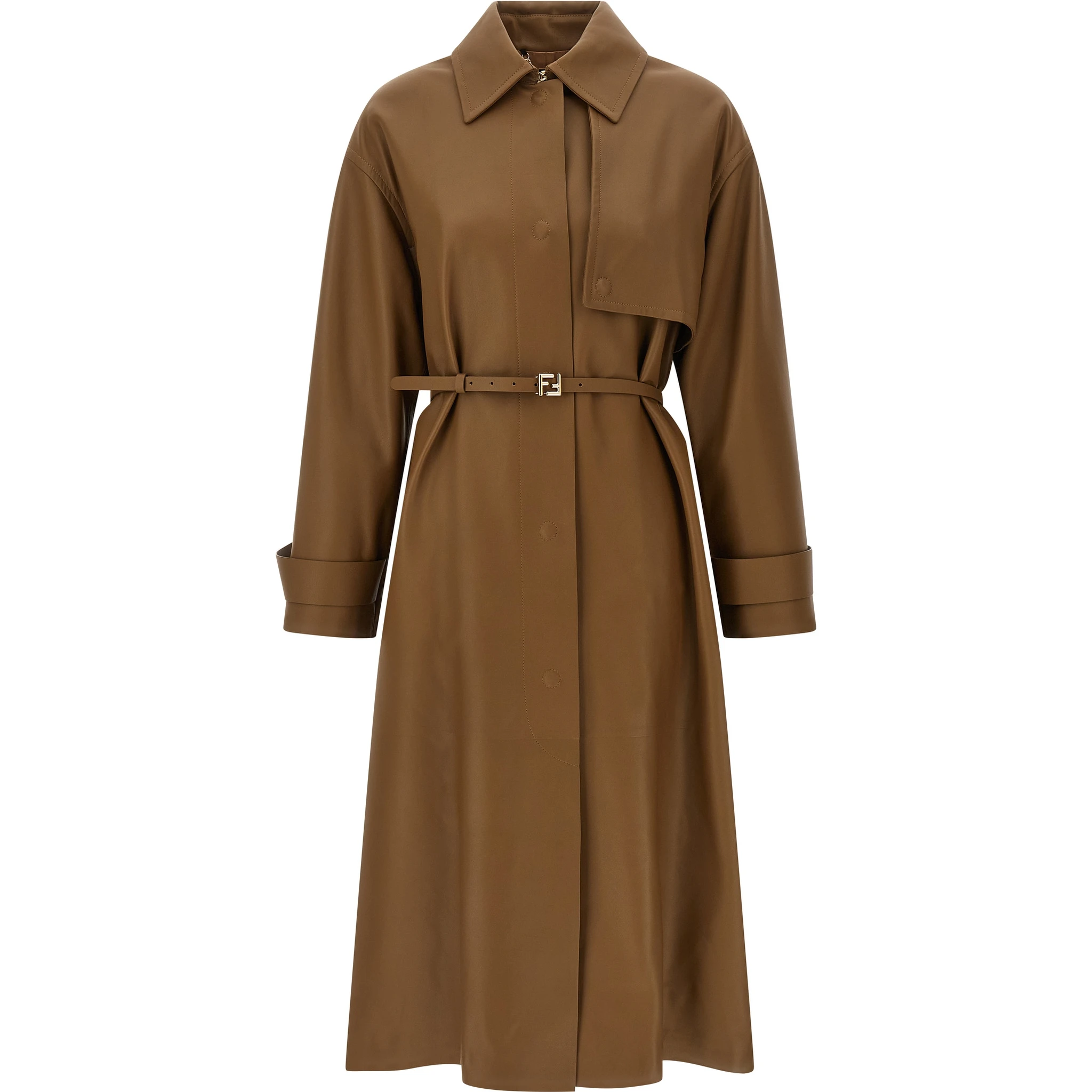 Brown Lamb Leather Coat