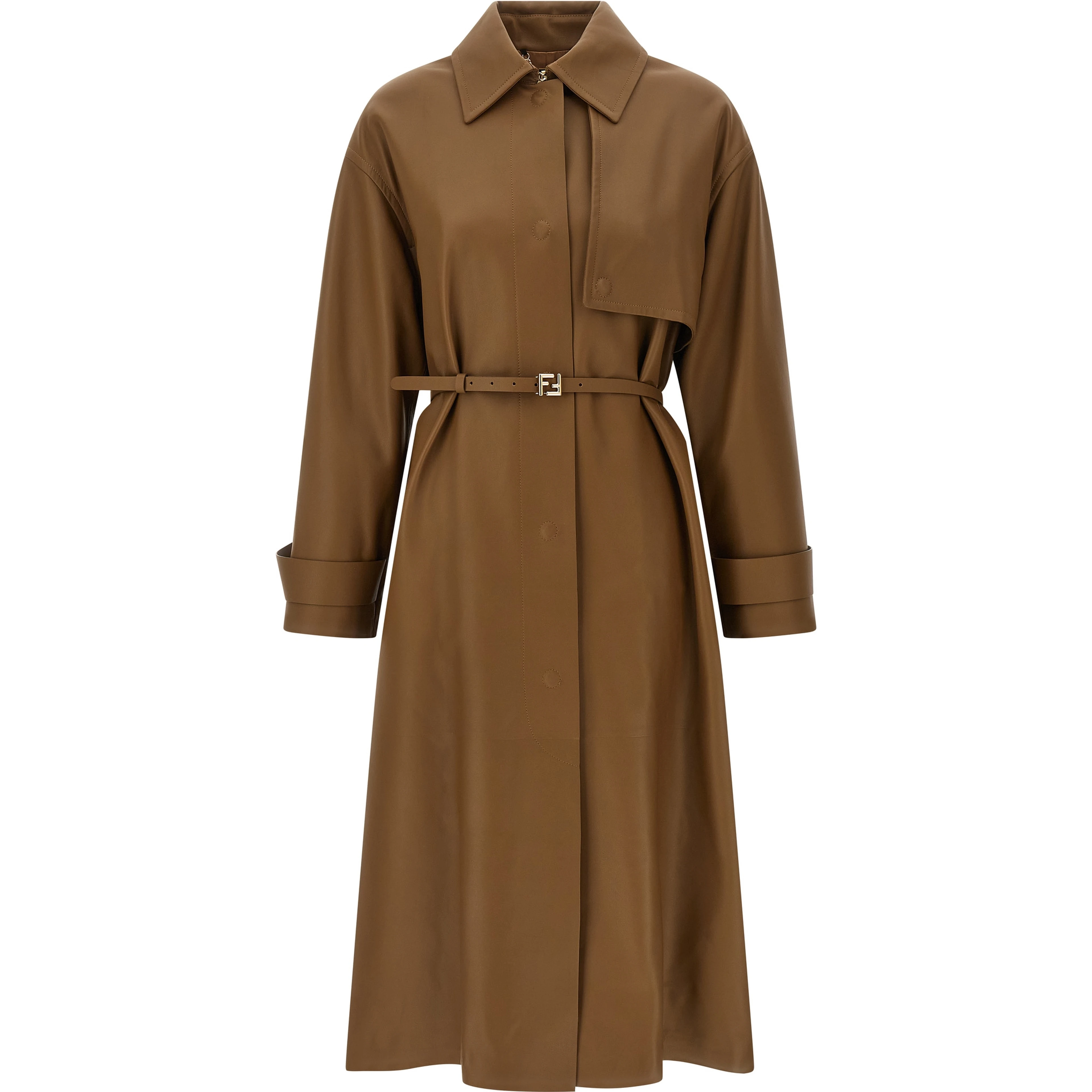 Brown Lamb Leather Coat