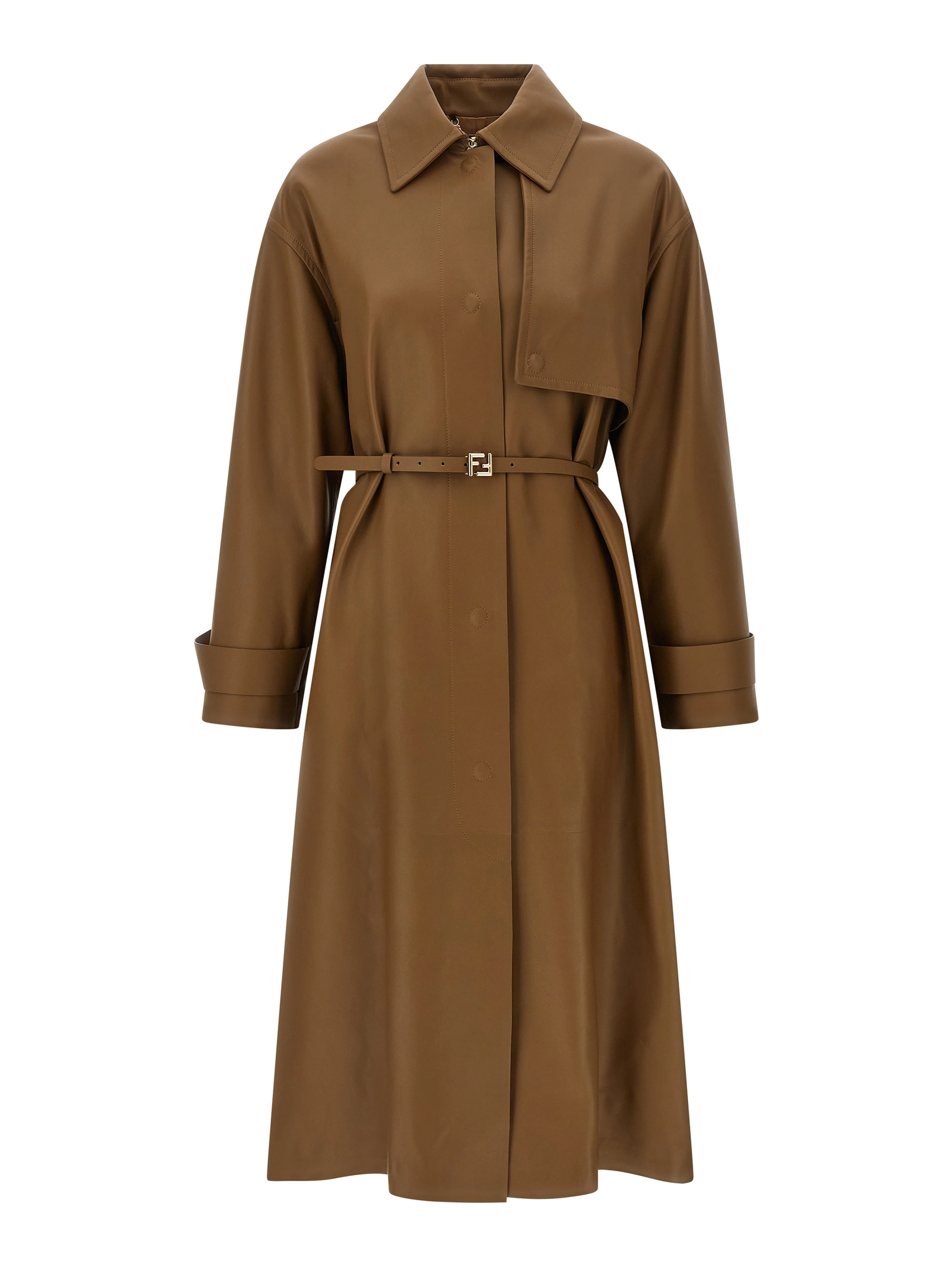 Brown Lamb Leather Coat
