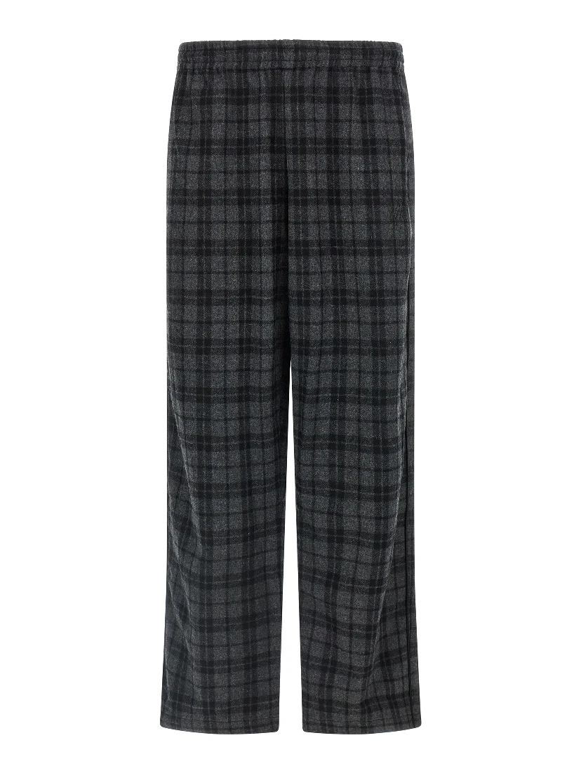 Gray Wool Casual Pants