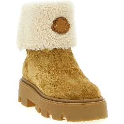 Beige Calfskin Ankle Boots