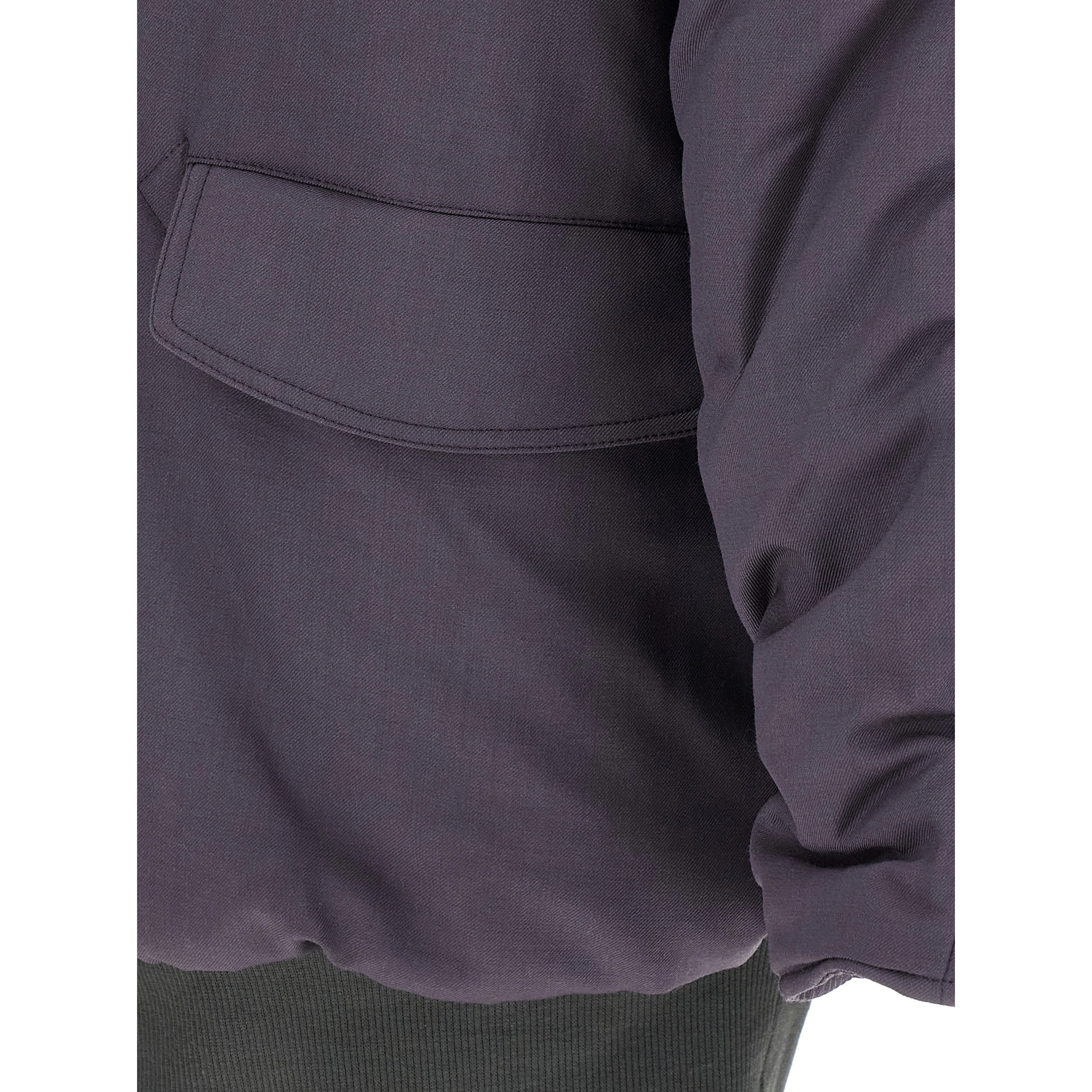 Purple Virgin Wool Parka