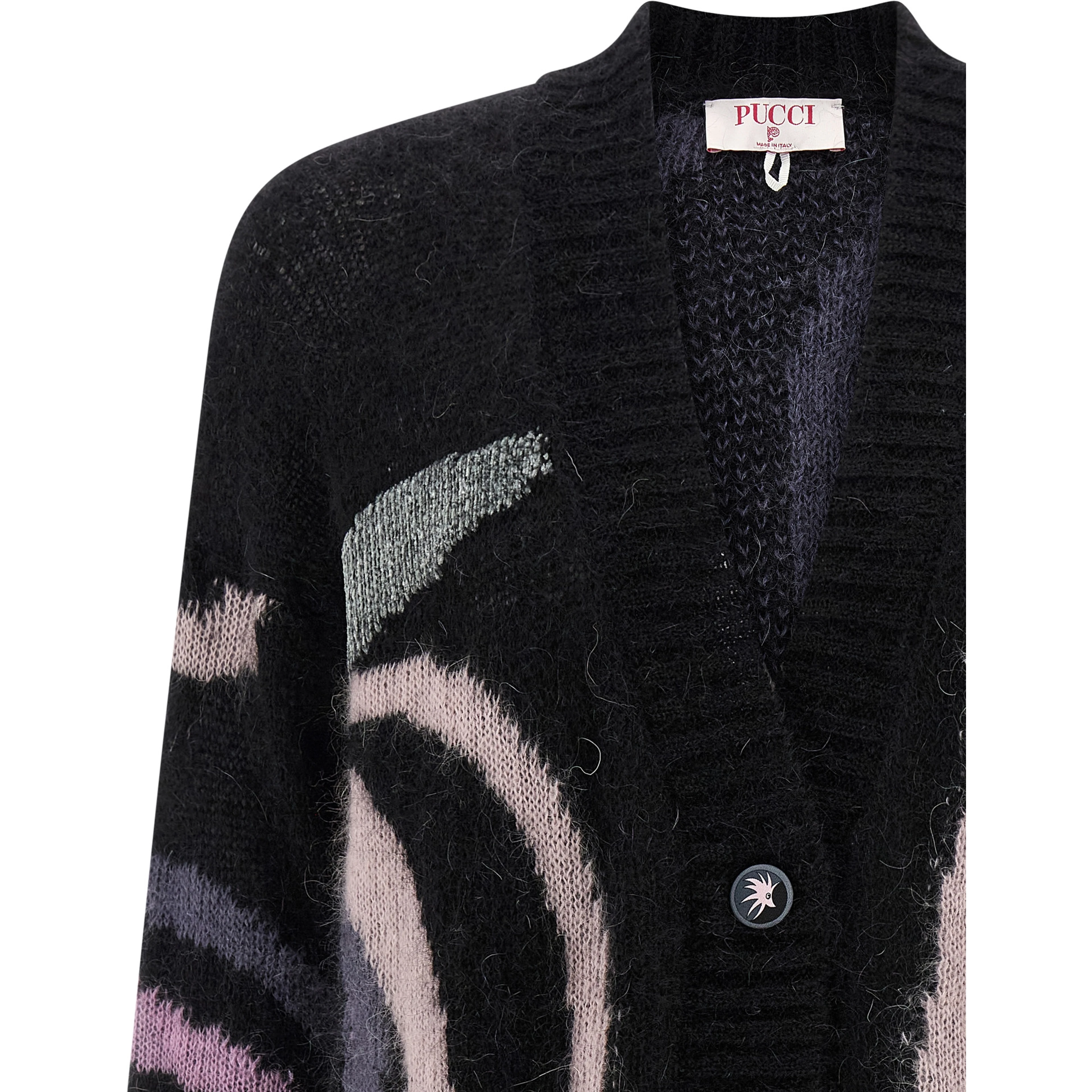 Black Wool Cardigan