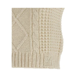 White Merino Wool Sleeveless Jacket