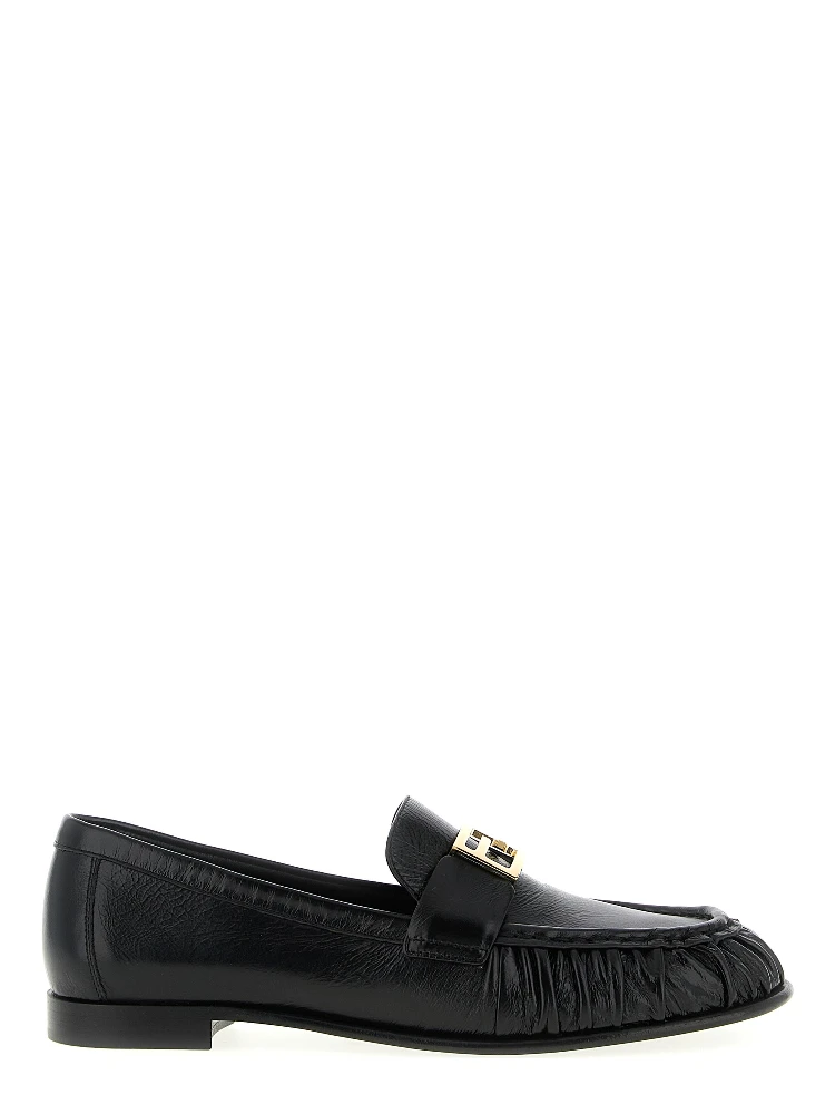 Black Lamb Leather Slip-On Loafers