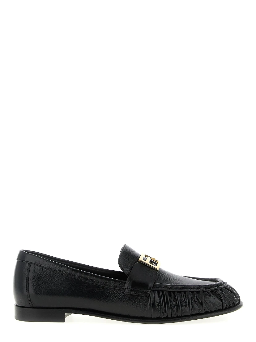 Black Lamb Leather Slip-On Loafers