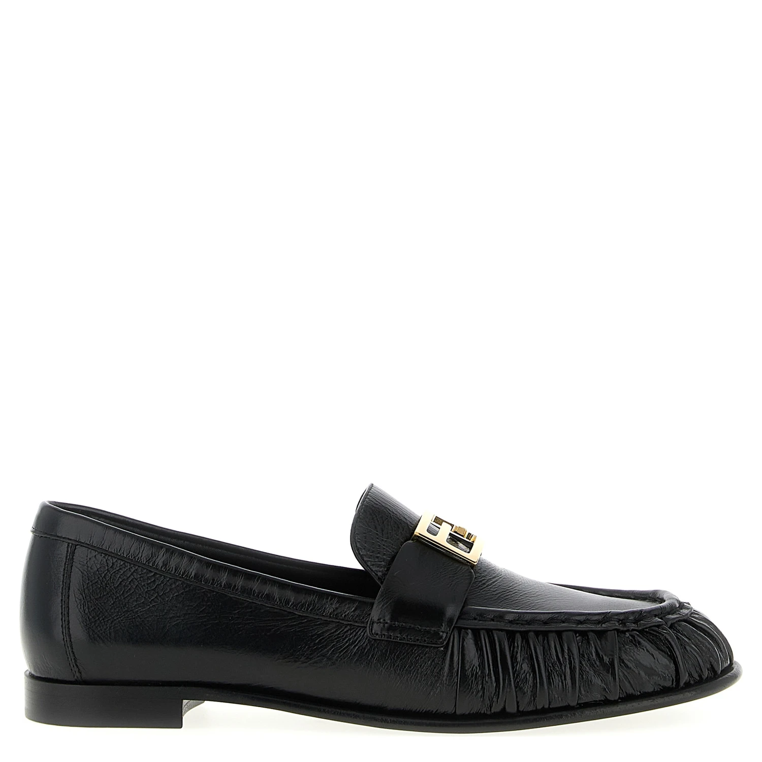 Black Lamb Leather Slip-On Loafers
