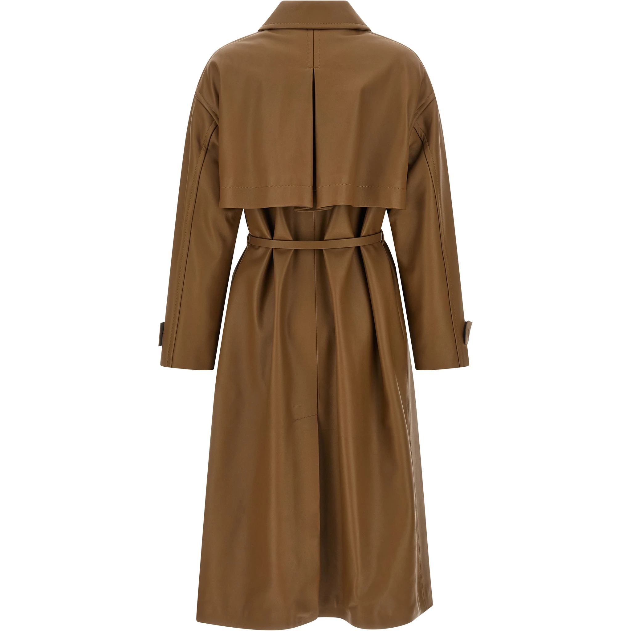 Brown Lamb Leather Coat