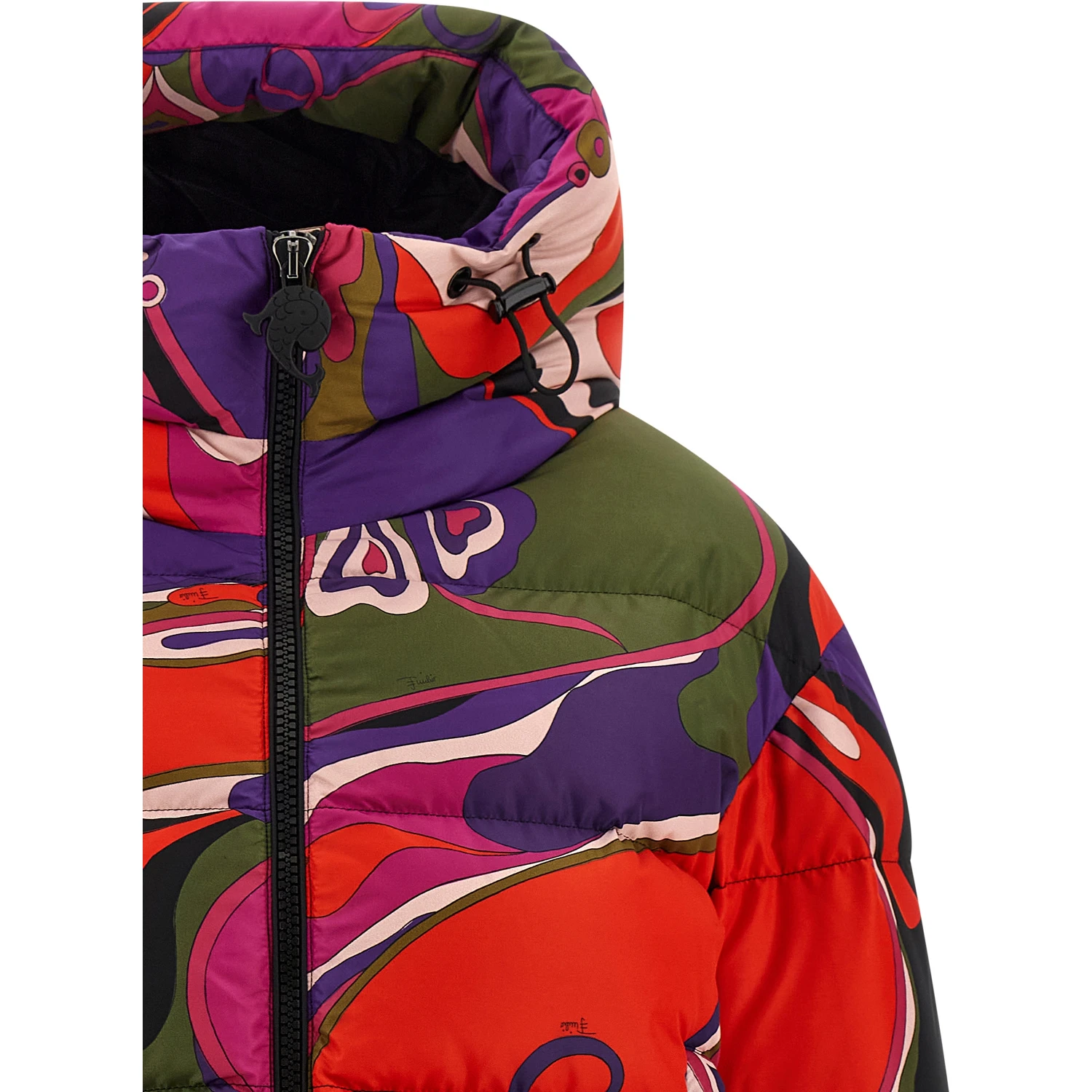Multicolor Polyamide Full-Length Jacket