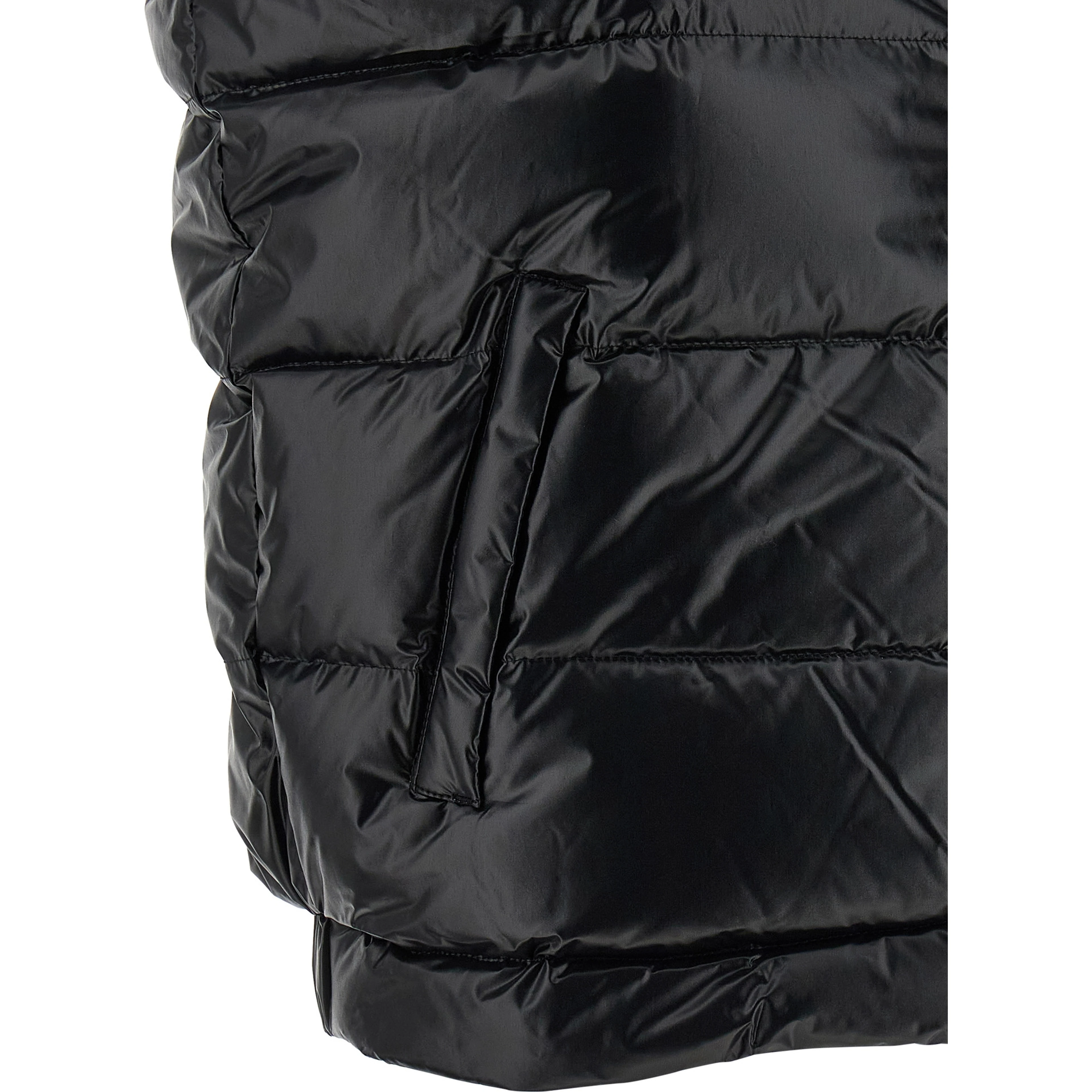 Black Polyamide Sleeveless Jacket