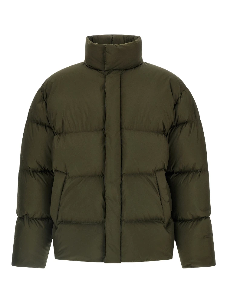 Bicolor Polyester Full-Length Jacket