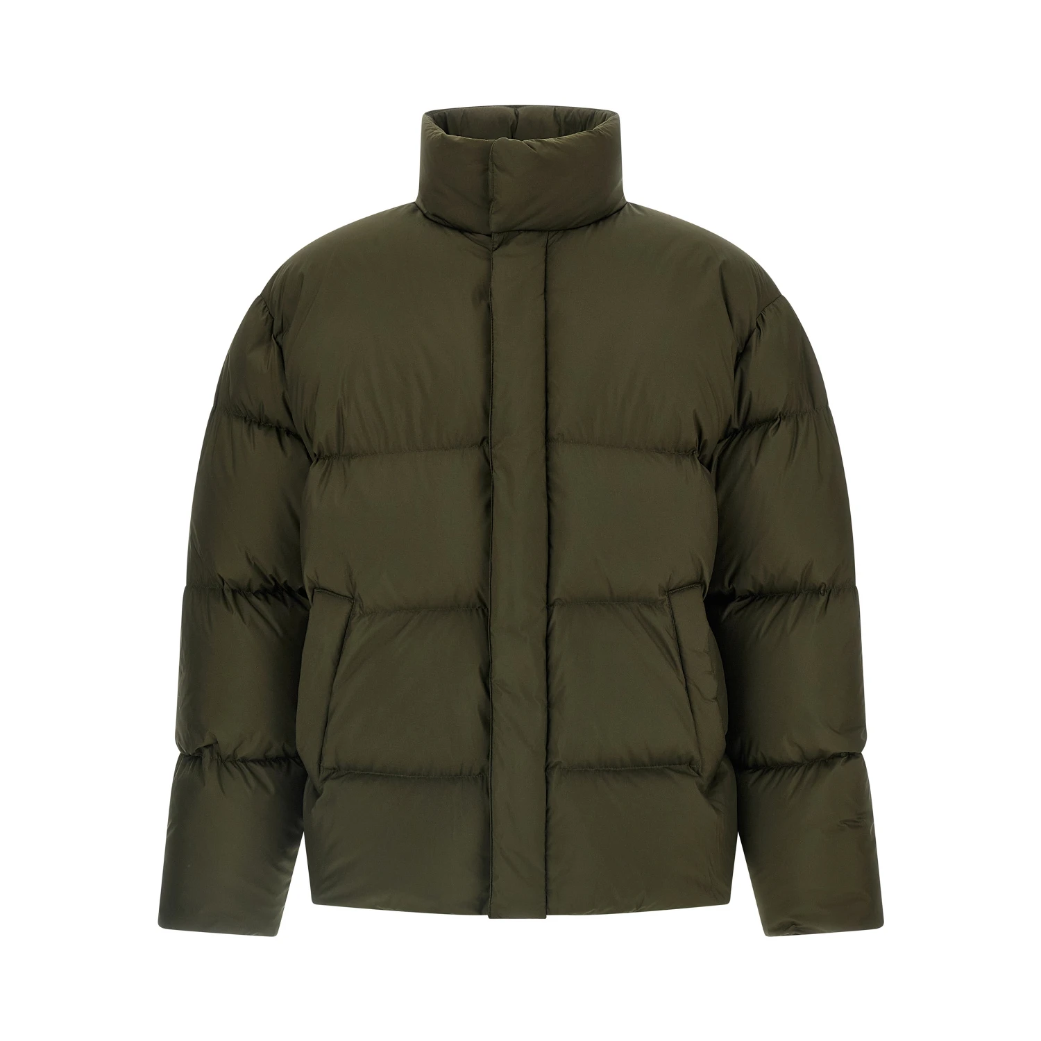 Bicolor Polyester Full-Length Jacket