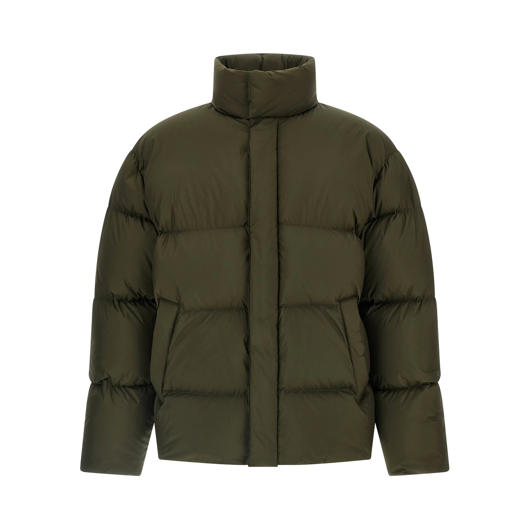 Bicolor Polyester Full-Length Jacket
