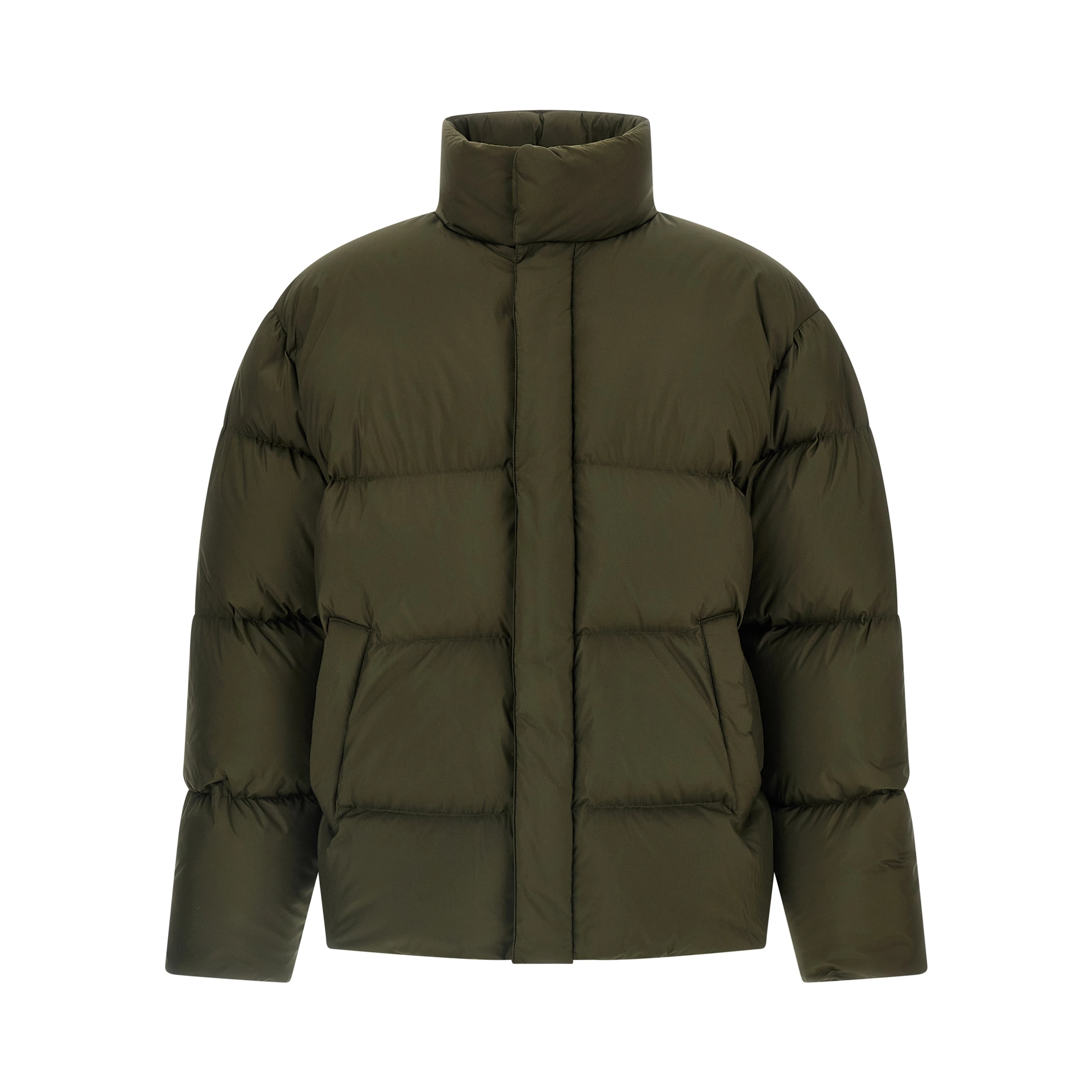 Bicolor Polyester Full-Length Jacket