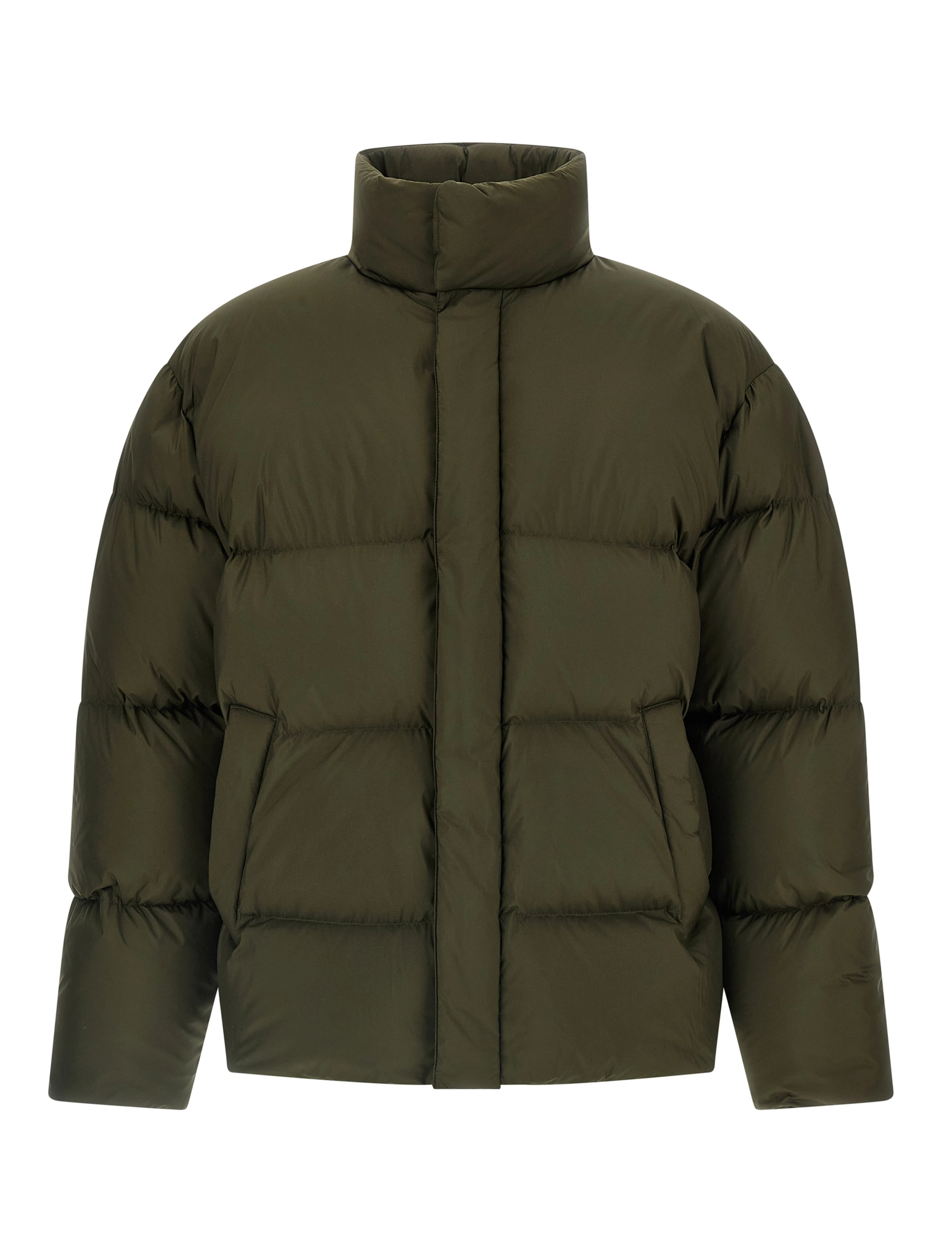 Bicolor Polyester Full-Length Jacket