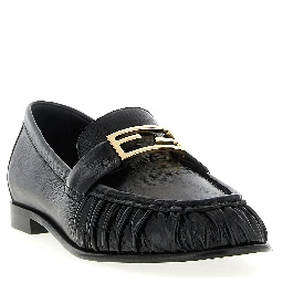Black Lamb Leather Slip-On Loafers