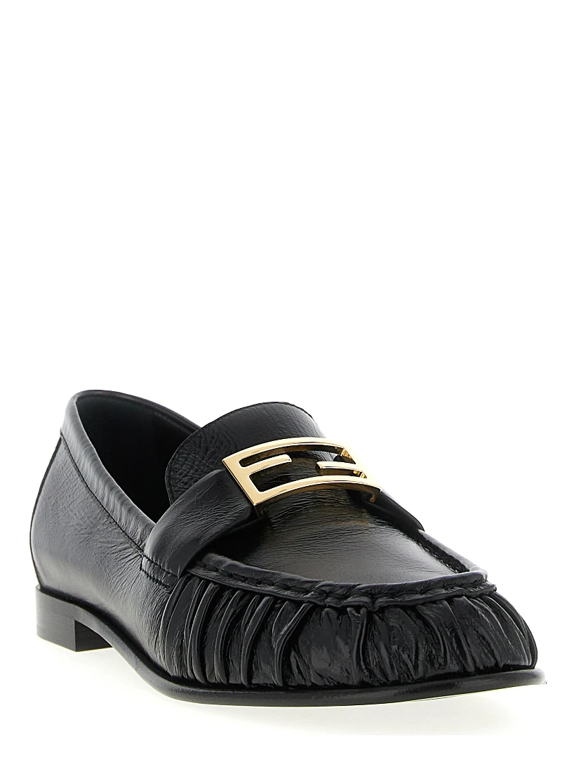 Black Lamb Leather Slip-On Loafers