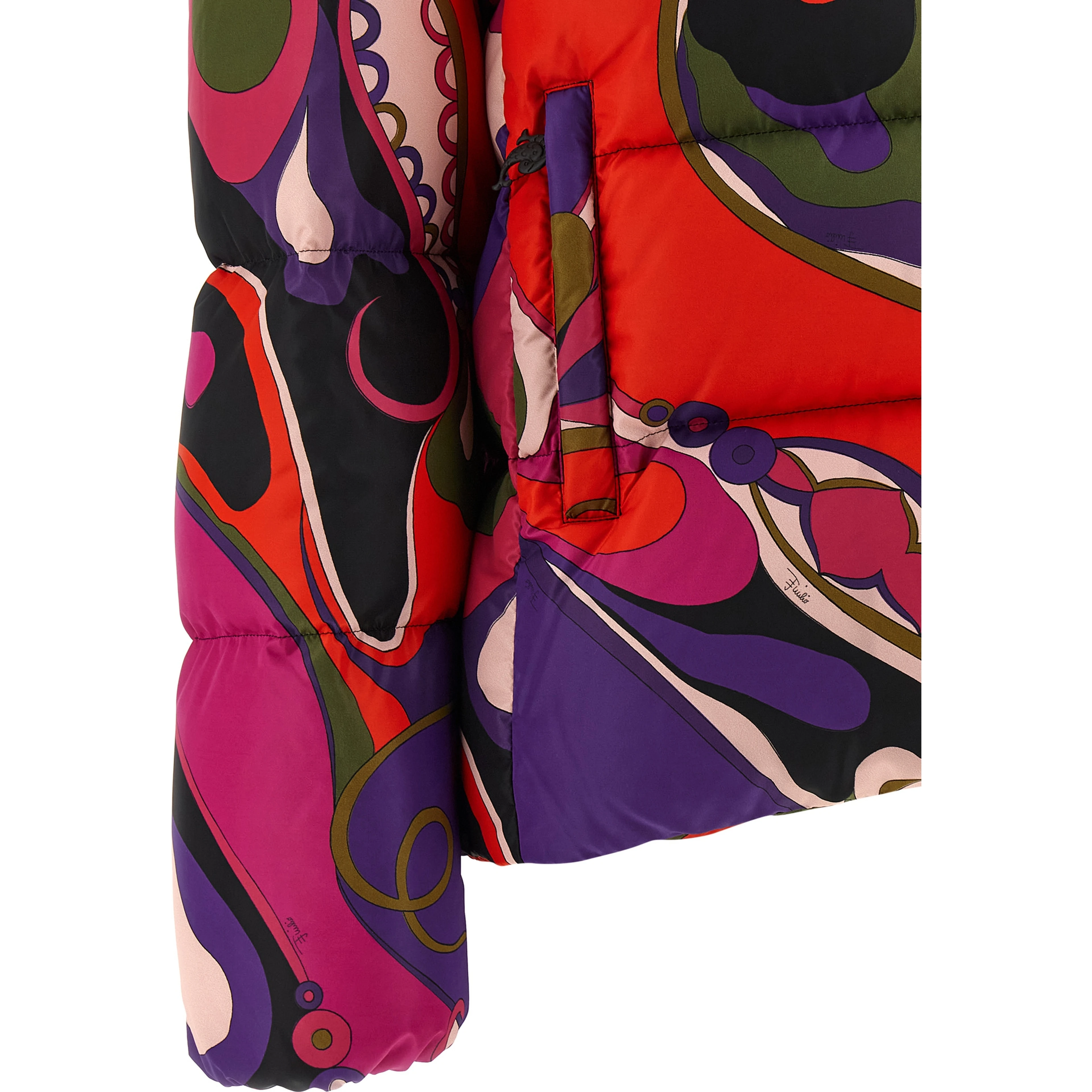 Multicolor Polyamide Full-Length Jacket