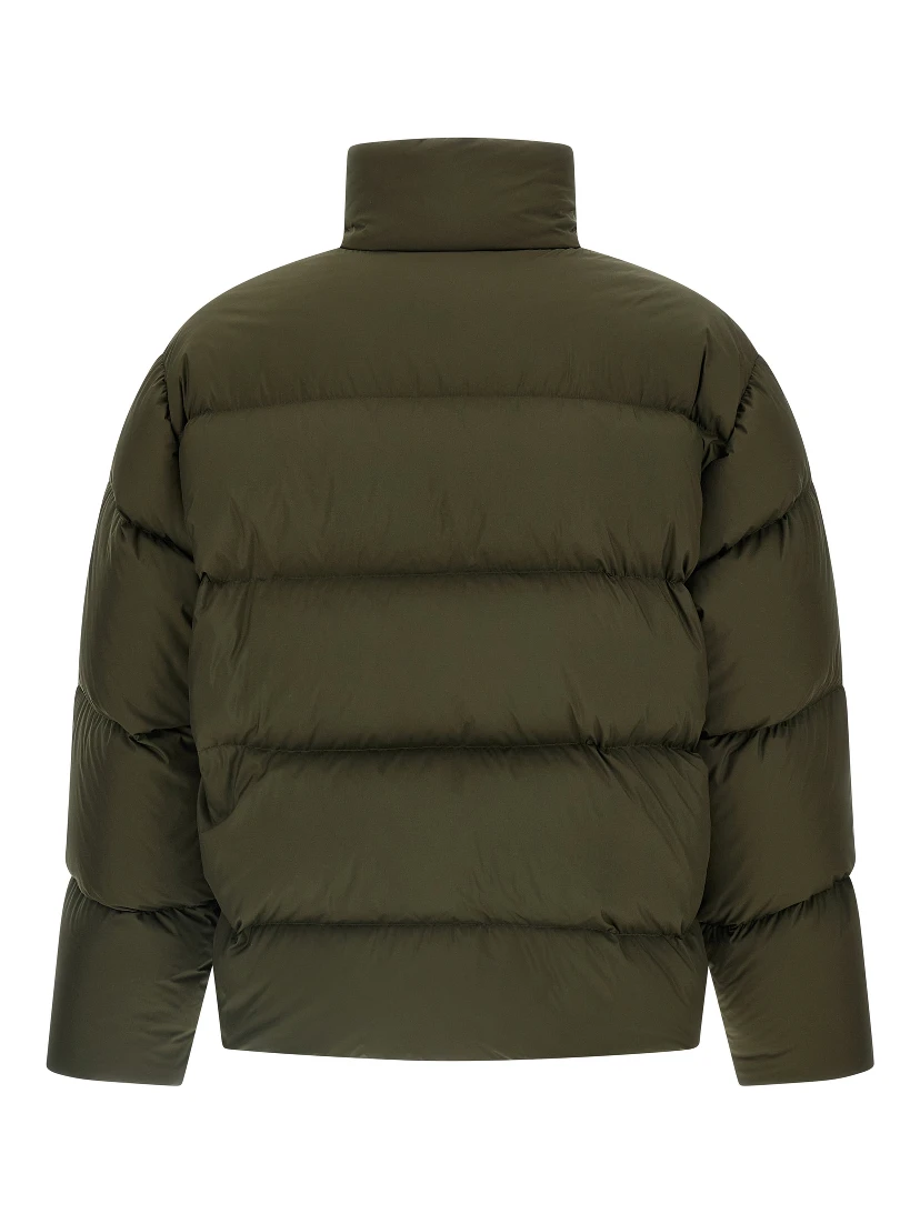 Bicolor Polyester Full-Length Jacket