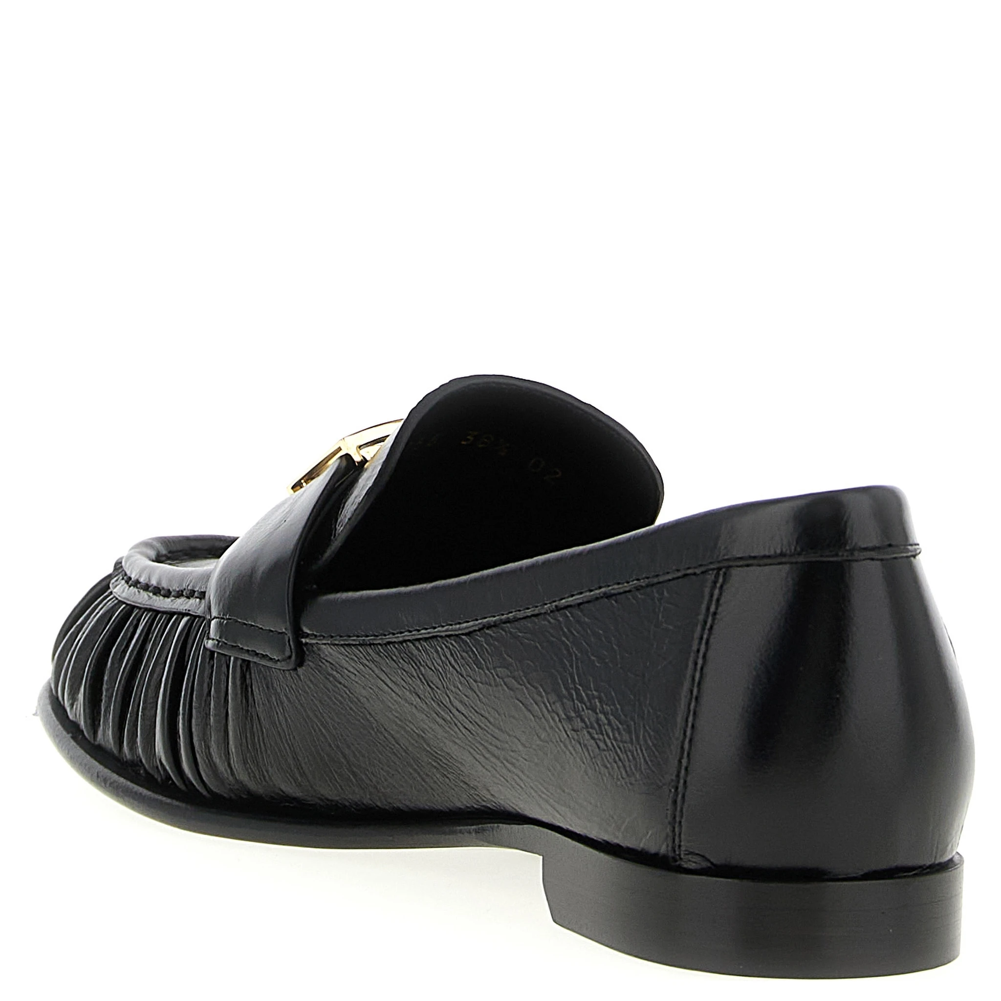 Black Lamb Leather Slip-On Loafers