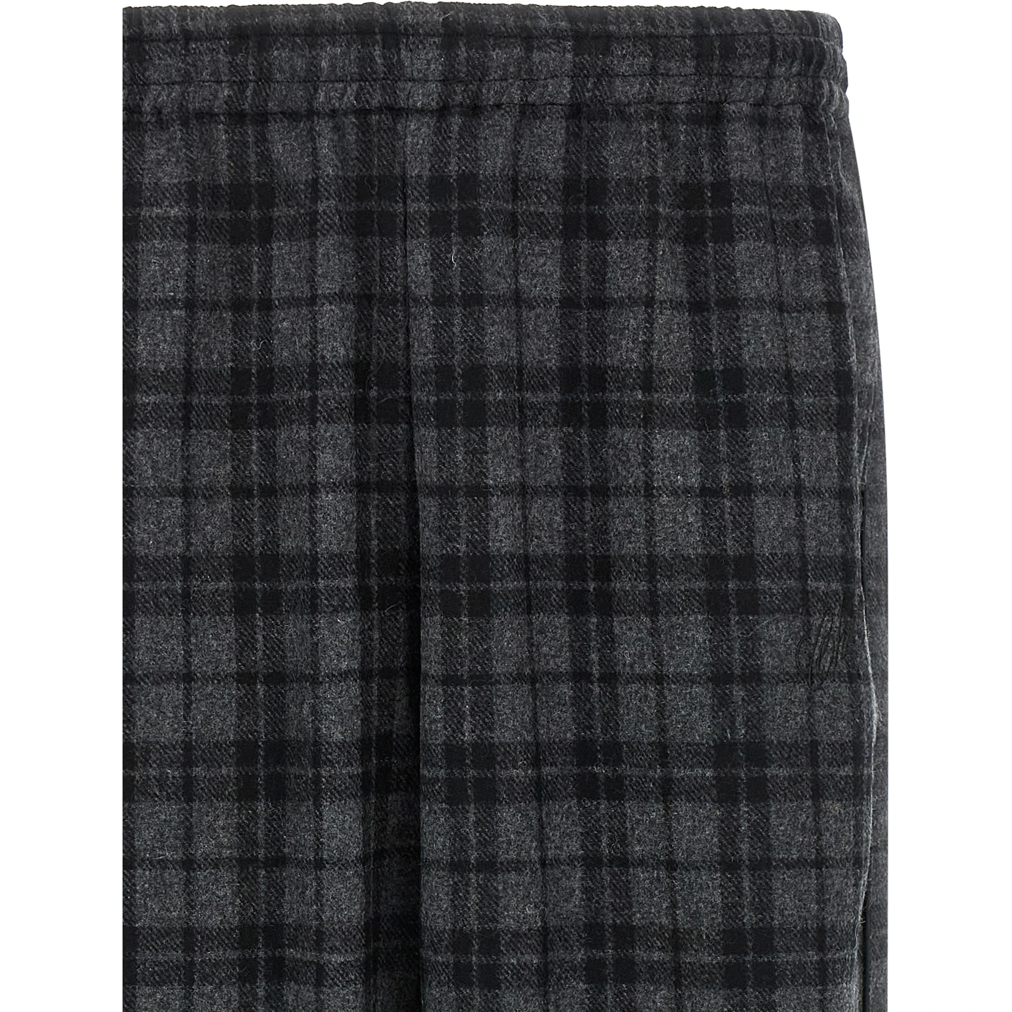 Gray Wool Casual Pants
