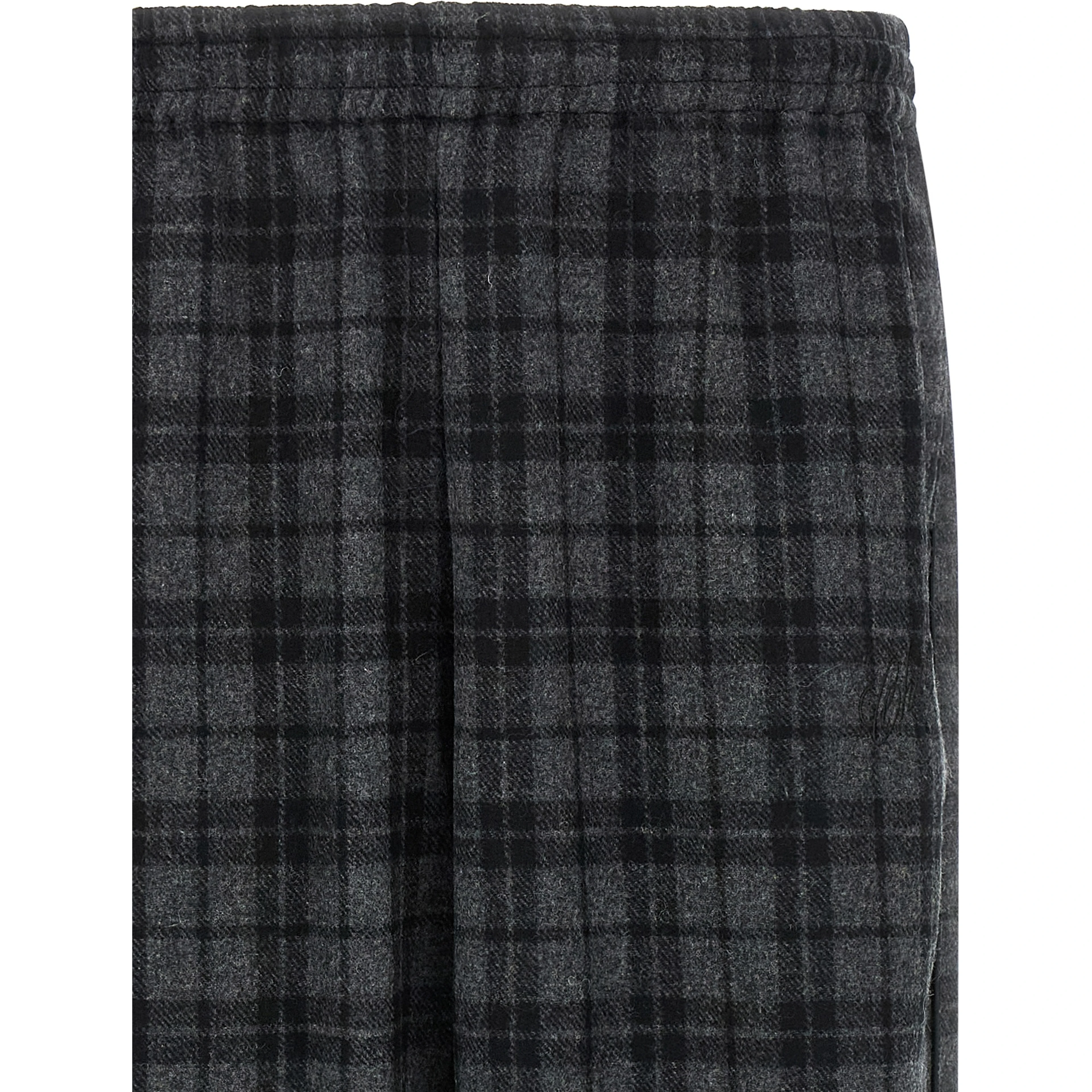 Gray Wool Casual Pants